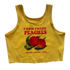Peaches Cropped Tank Top Like New Women’s S/M